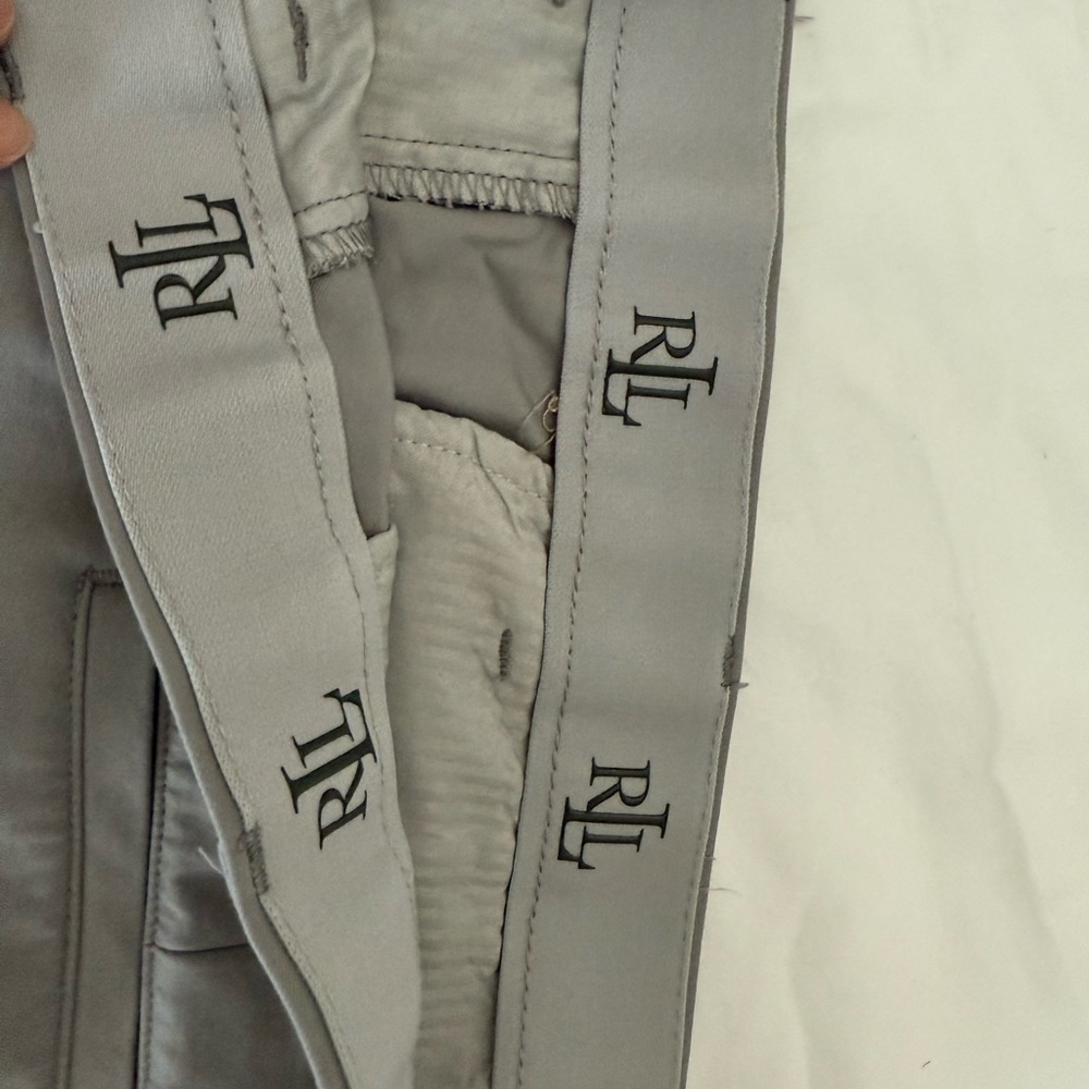 LAUREN Ralph Lauren Gray Trousers - Ultraflex Stretch Flat Front Pants - Picture 5 of 7